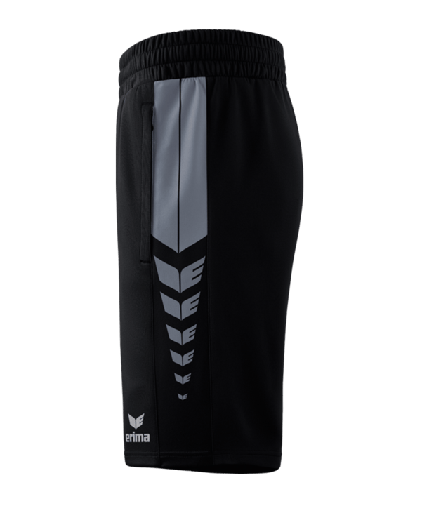 Erima Six Wings Worker Short Kids Schwarz Grau - schwarz
