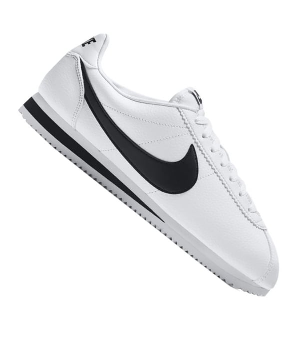 Nike Classic Cortez Leather Weiss Schwarz F100 - weiss