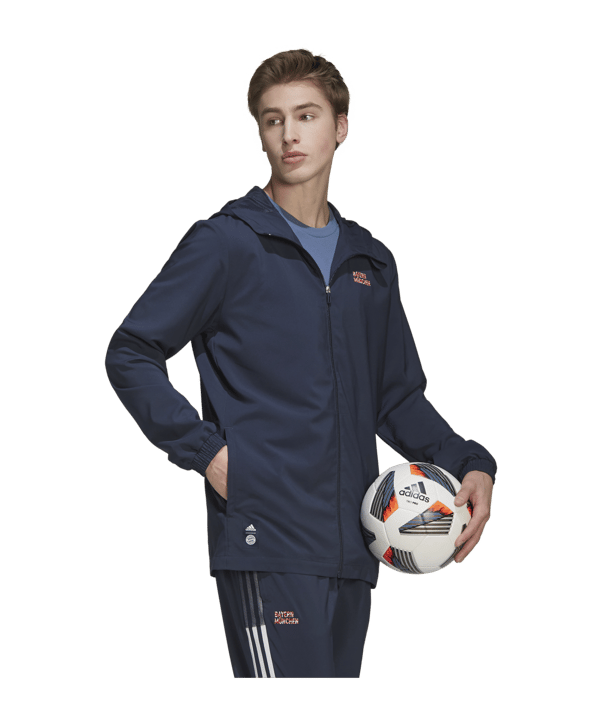 adidas FC Bayern München Windbreaker Blau - blau