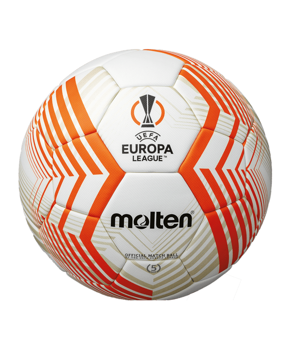 Molten UEFA Europa League Spielball 2022/2023 Weiss Orange Silber - weiss
