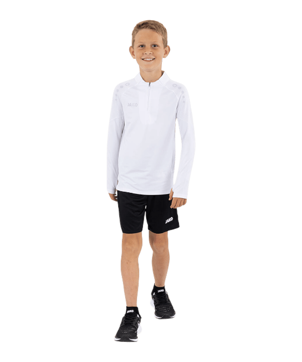 JAKO ZipTop Light Flow Sweatshirt Kids Weiß F0 - weiss