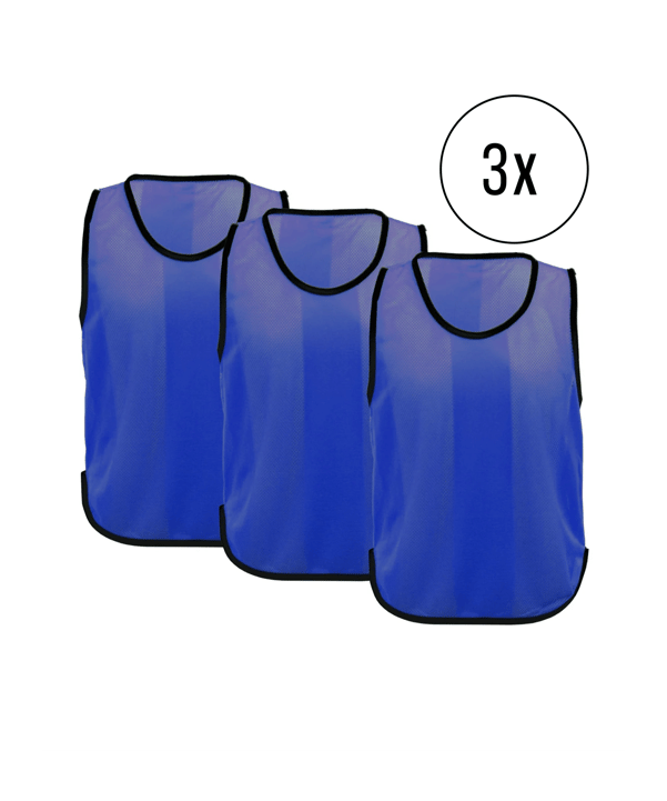 Cawila Trainingsleibchen UNI 3er Set Blau | Kennzeichnungshemden - blau