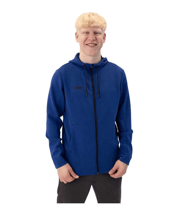 JAKO Premium Basic Veste à capuche Bleu C004 - bleu
