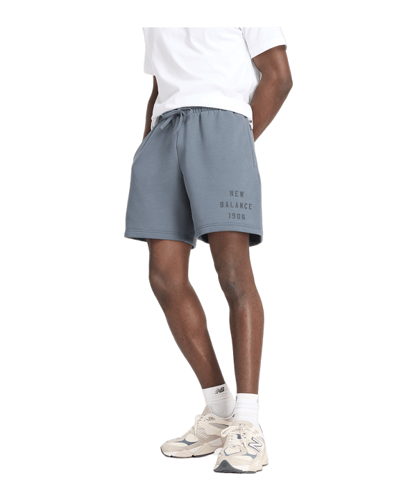 New Balance Iconic Collegiate 7" Fleece Short FGT - grau
