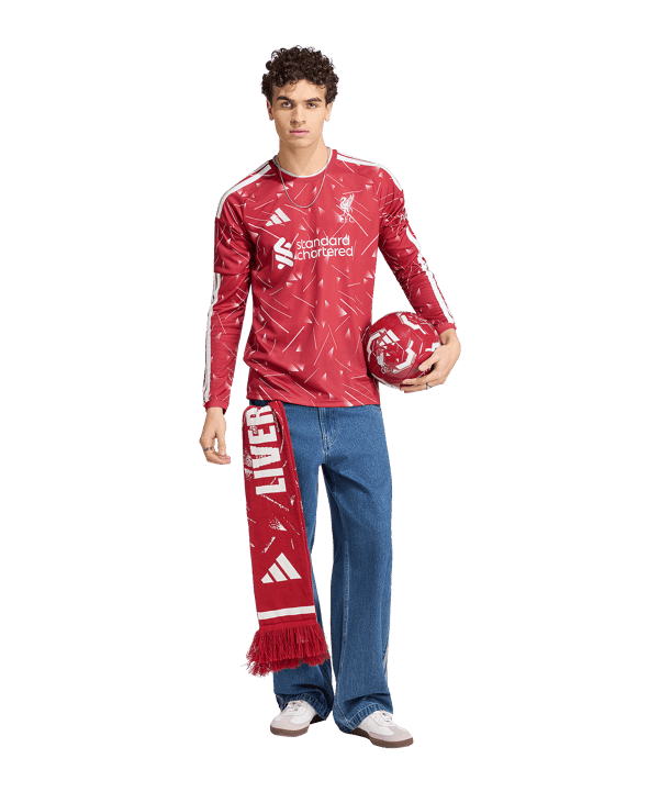 adidas FC Liverpool Trikot Langarm Home 2026/2027 Rot - rot