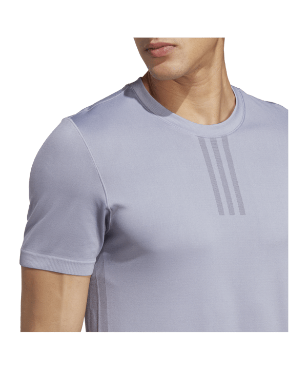 adidas AEROKNIT Yoga Base Seamless Training Tee Purple - lila
