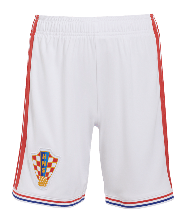 adidas Kroatien Short Home 2026 Kids Weiß