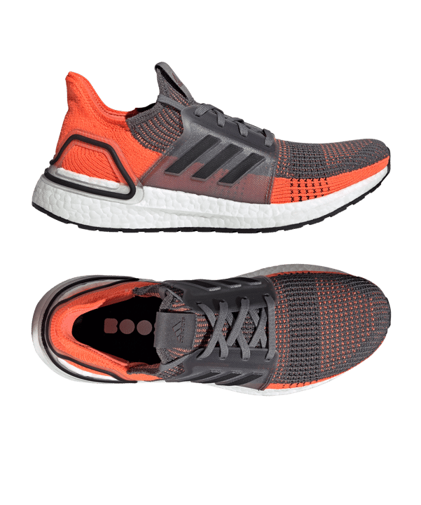 adidas Ultra Boost 19 Running Grau Schwarz - grau
