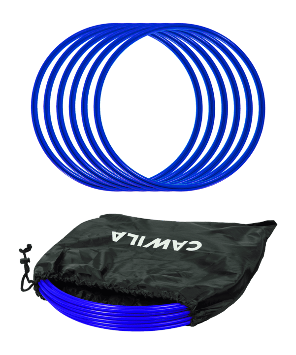 Cawila Koordinationsringe 70cm | 6er Set | Blau | inklusive Tasche - blau