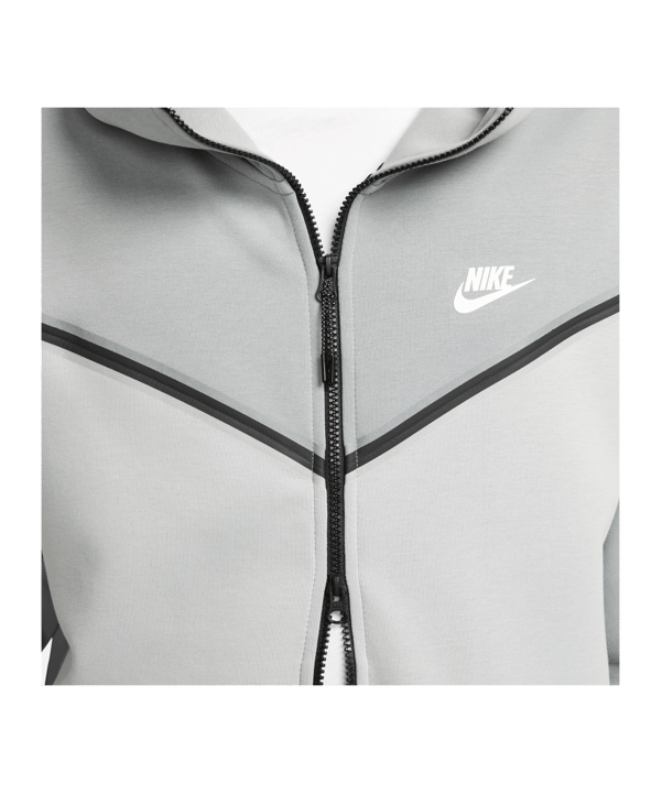 Nike Tech Fleece Kapuzenjacke Grau Weiss F074 - grau