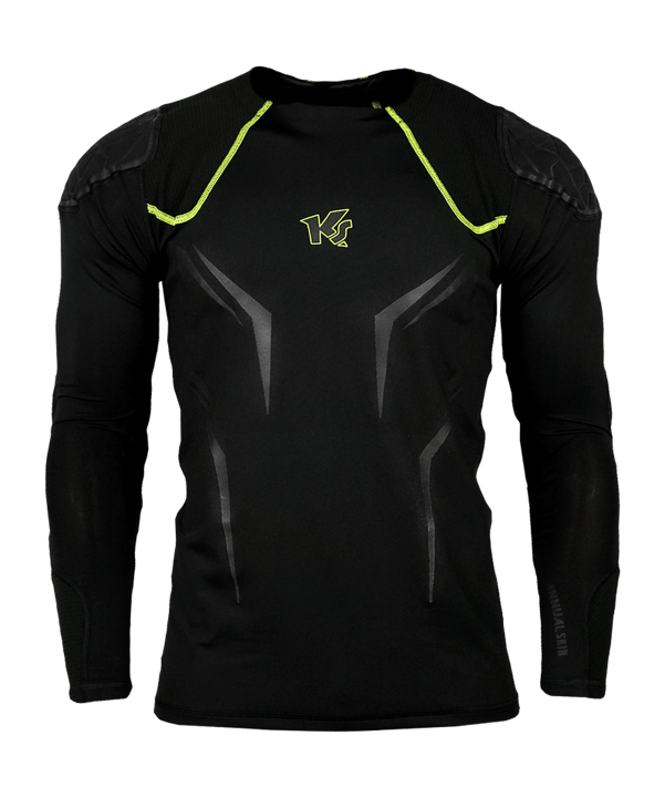 KEEPERsport BasicPadded Longsleeve Underwear Shirt Kids Schwarz - schwarz