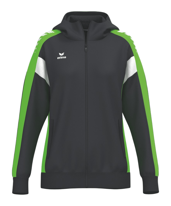 Erima Celebrate 125 Kapuzenjacke Damen Schwarz Fschwarzgreengecko - schwarz
