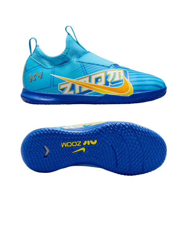 Nike Jr Air Zoom Mercurial Vapor XV Academy IC Halle Mbappe Signature Kids Blau F400 - blau