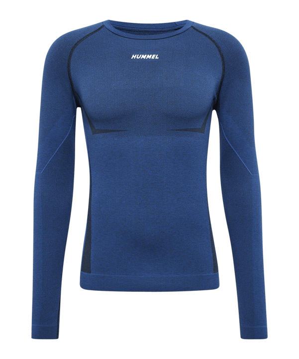 Hummel Te Mike Seamless L/S T-Shirt Blau F7957 - blau