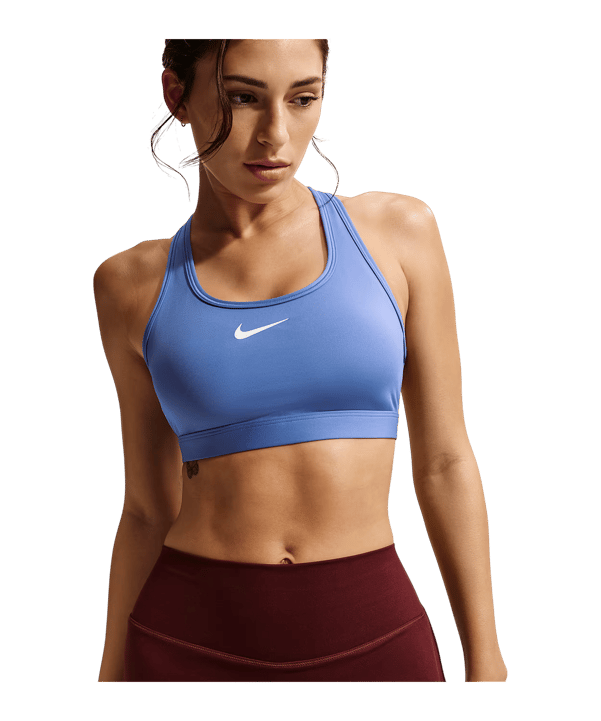 Nike Swoosh Medium Support Sport-BH Damen Blau F570 - blau