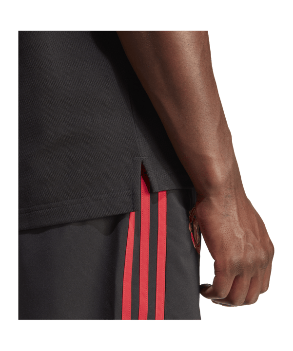 adidas Manchester United Poloshirt Schwarz - schwarz