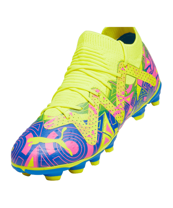 PUMA FUTURE Match FG/AG Energy Jr Kids Blau Gelb Pink F01 - blau