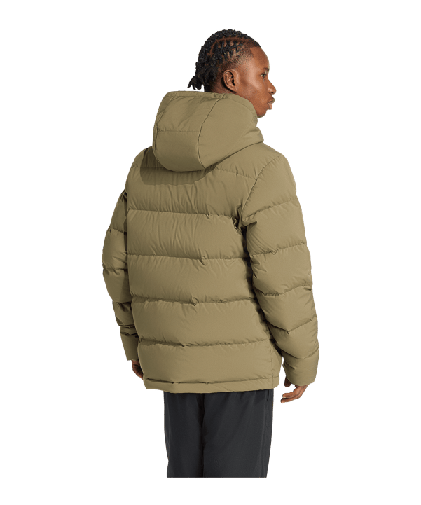 adidas Helionic CLIMAWARM Hooded Down Jacke Grün - gruen