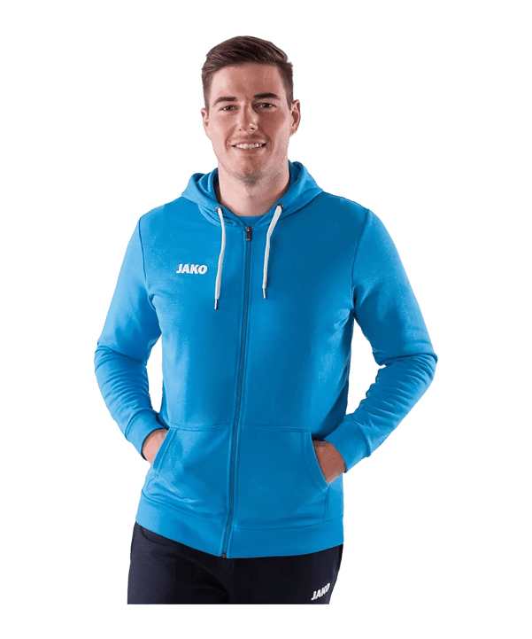 JAKO Base Jas met capuchon Blauw K089 - blauw