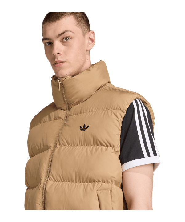 adidas Originals Tonal Puff Weste Braun - braun