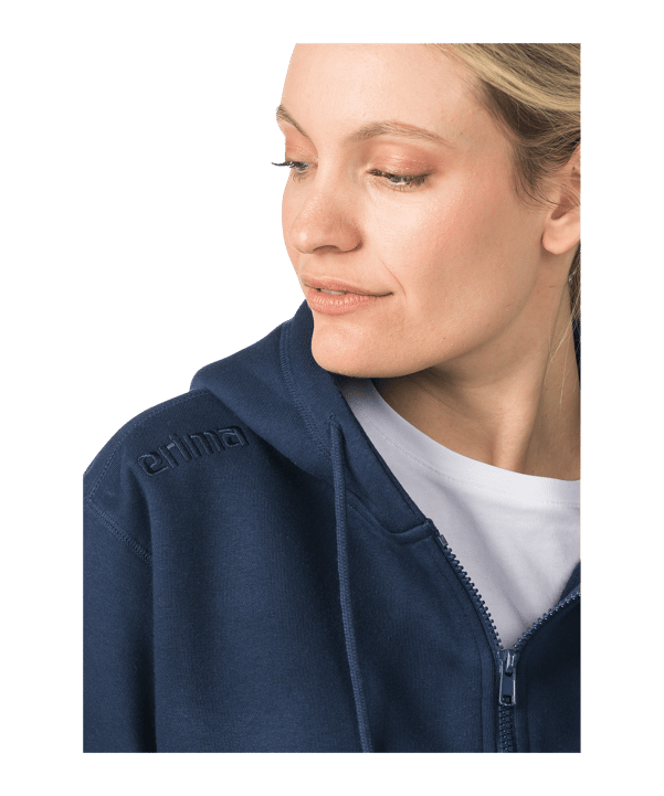 Erima TS Kapuzenjacke Damen Blau - blau