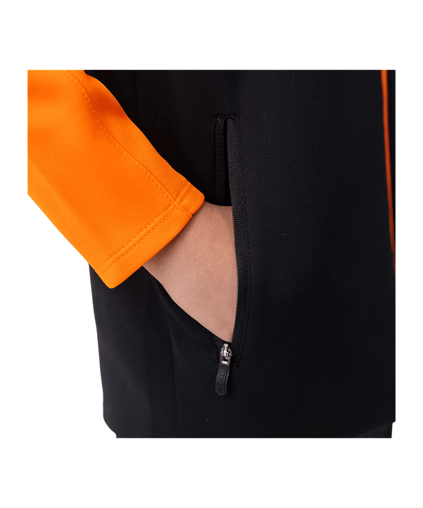 JAKO Icon Kapuzenjacke Kids Schwarz Orange F807 - schwarz