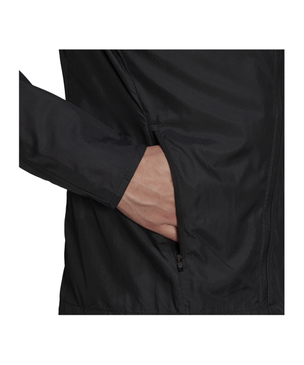 adidas Marathon Jacke Running Schwarz Weiss - schwarz