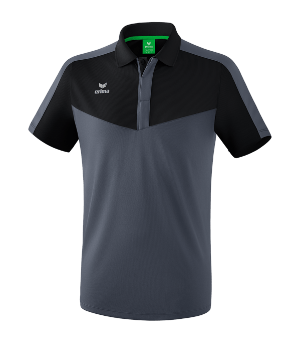 Erima Squad Poloshirt Schwarz Grau - schwarz