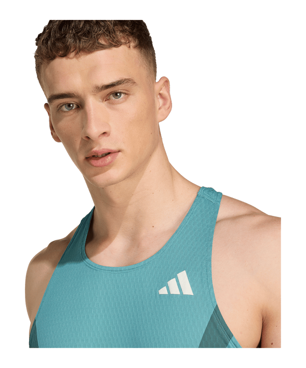 adidas Adizero Archive Running T-Shirt Blau - blau