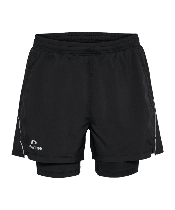 Newline Fast 2in1 Zip Pocket Short Damen Schwarz F2001 - schwarz