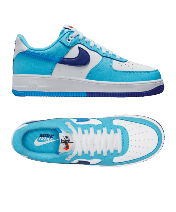 Nike Air Force 1 07 LV8 Weiss Blau F100 - weiss