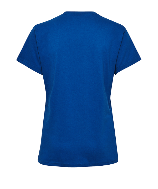 Hummel Cotton T-Shirt Logo Damen Blau F7045 - blau