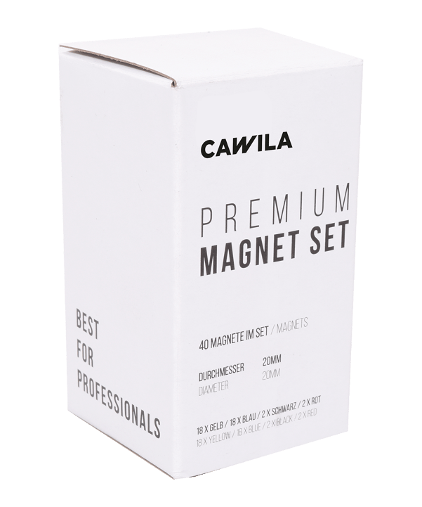 Cawila Premium Magnet Set 20mm Gelb Blau - gelb