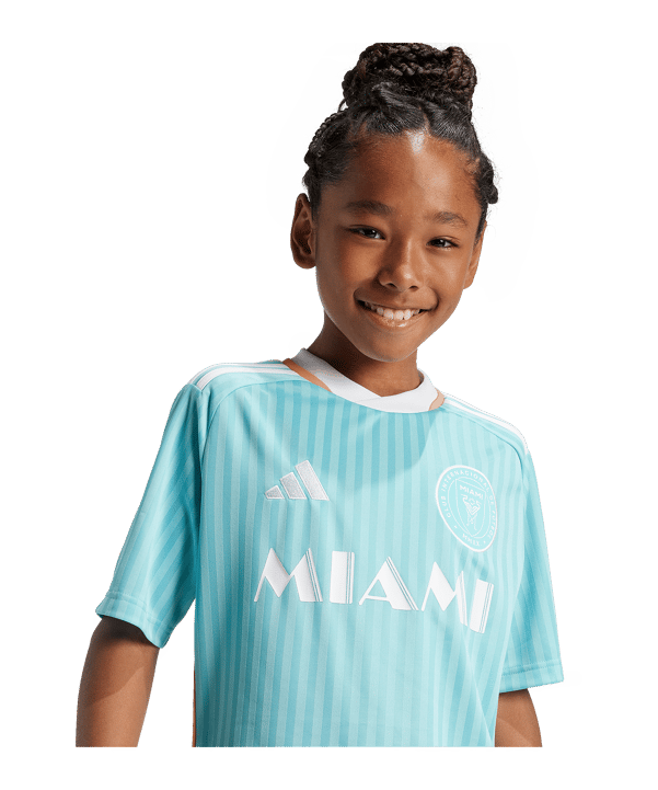 adidas Inter Miami Trikot 3rd 2024 Kids Türkis - tuerkis