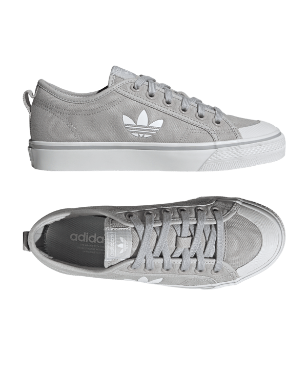 adidas Originals Nizza Trefoil Sneaker Damen Grau - grau