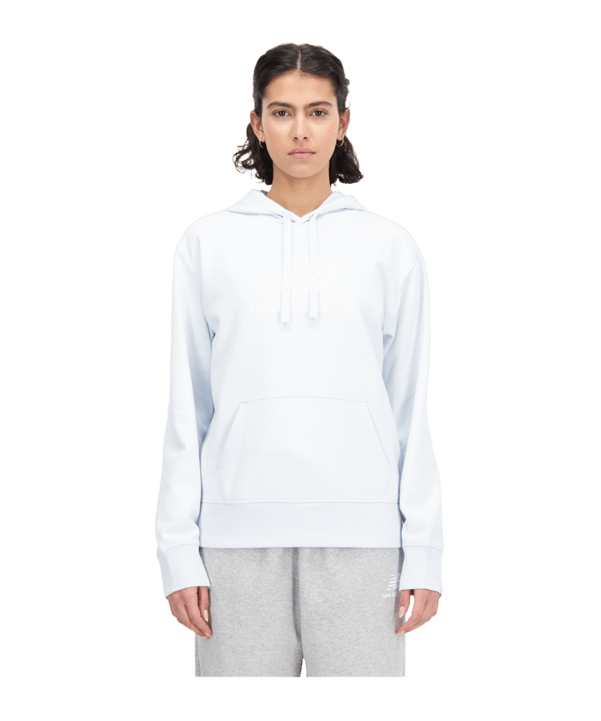 New Balance Stacked Oversized Hoody Damen Blau FIB - blau