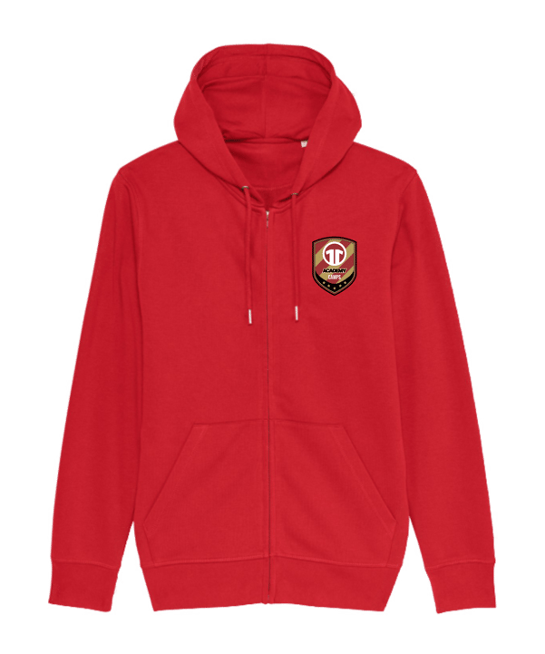 11ts Academy Zip-Hoody Brustlogo Rot - rot