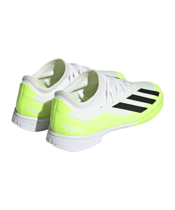 adidas X Crazyfast.3 IN Halle Crazyrush Kids Weiss Schwarz Gelb - weiss
