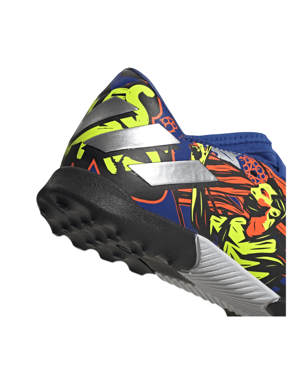 adidas NEMEZIZ Messi 19.3 TF J Kids Blau Silber - blau