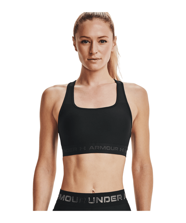 Under Armour Mid Sport-BH Damen Schwarz - schwarz