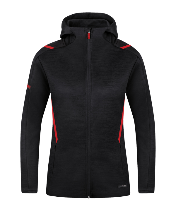 JAKO Challenge Freizeit Kapuzenjacke Damen F502 - schwarz