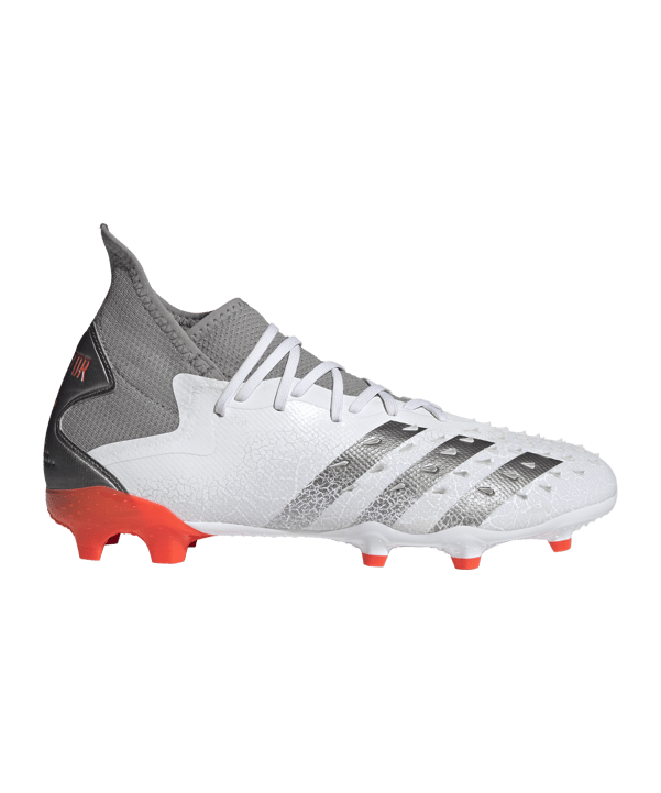 adidas Predator FREAK.2 FG White Spark Weiss Grau Rot - weiss