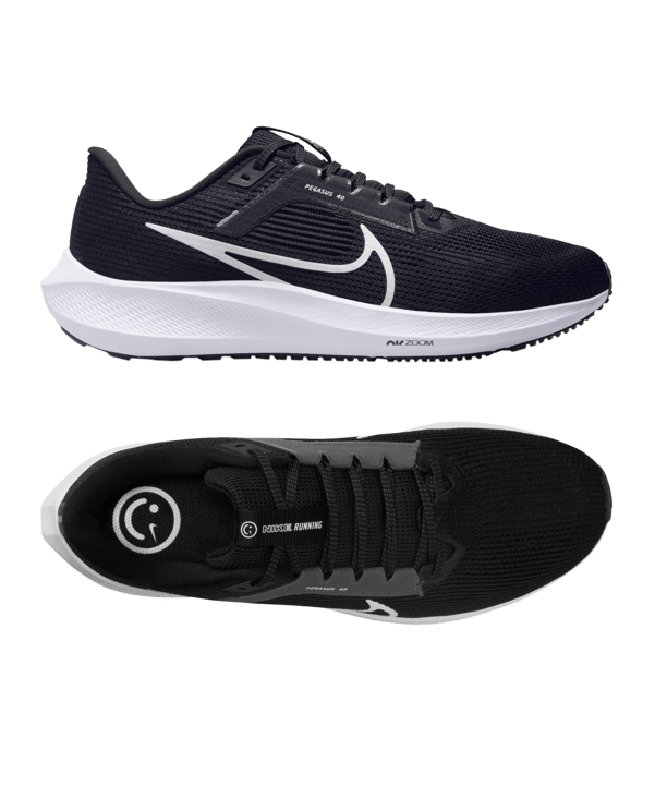 Nike Pegasus 40 Schwarz Weiss Grau F001 Laufschuh - schwarz