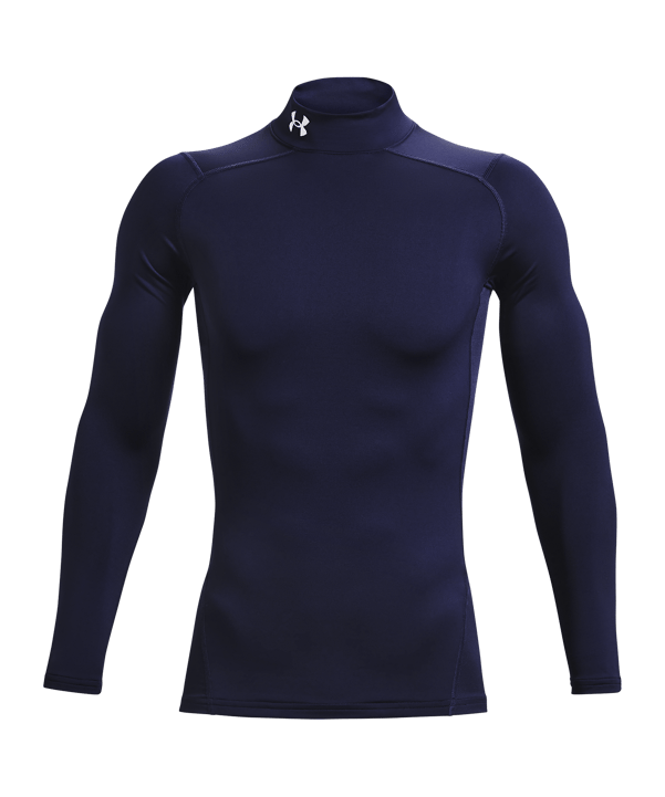 Under Armour Baselayer ColdGear Comp Mock T-Shirt Blau F400 - blau