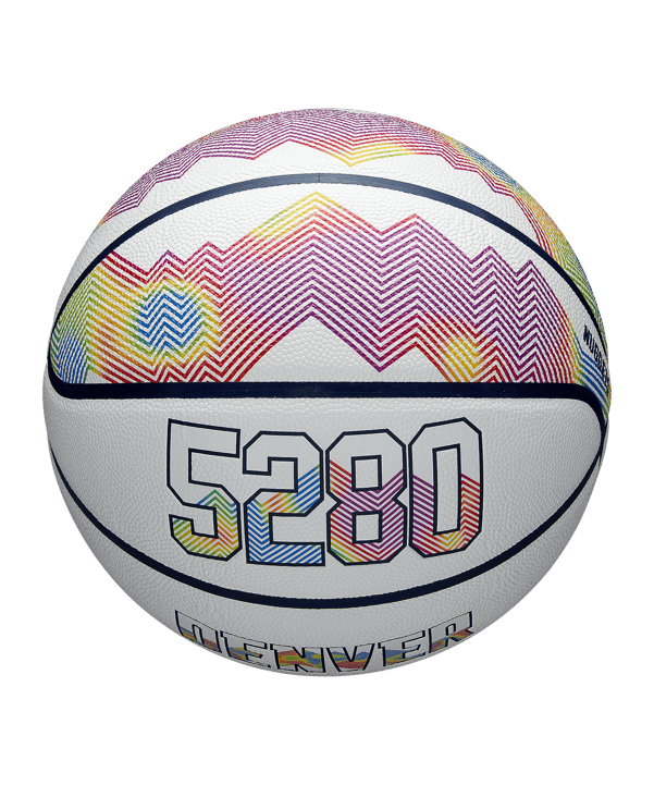 Wilson NBA Team City Collektor DEN NUG Ball 2024 Weiss - weiss