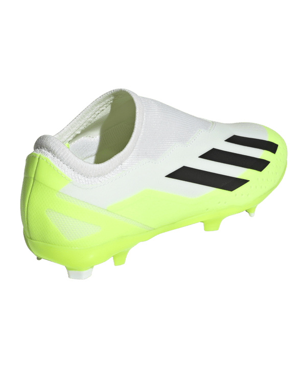 adidas X Crazyfast.3 LL FG Crazyrush Kids Weiss Schwarz Gelb - weiss