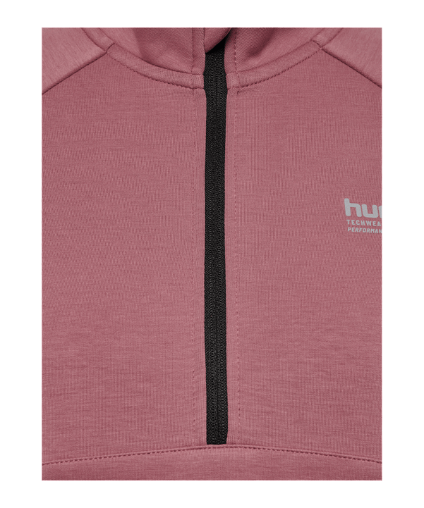 Hummel Tech Fleece Boxy Half Zip Sweatshirt Damen Rosa F3184 - rosa
