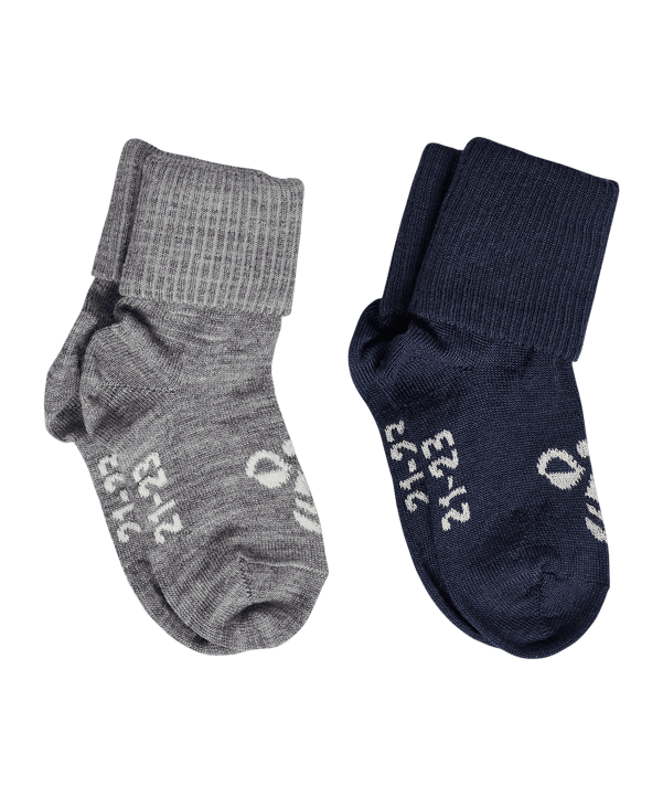 Hummel Mini Wool 2-Pack Socken Kids Blau F7797 - blau