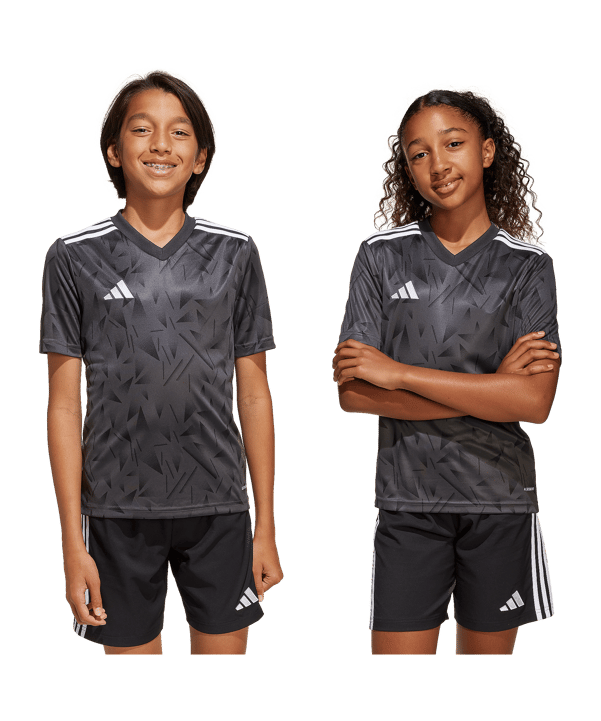 adidas Team Icon 25 Trikot Kids Schwarz - schwarz