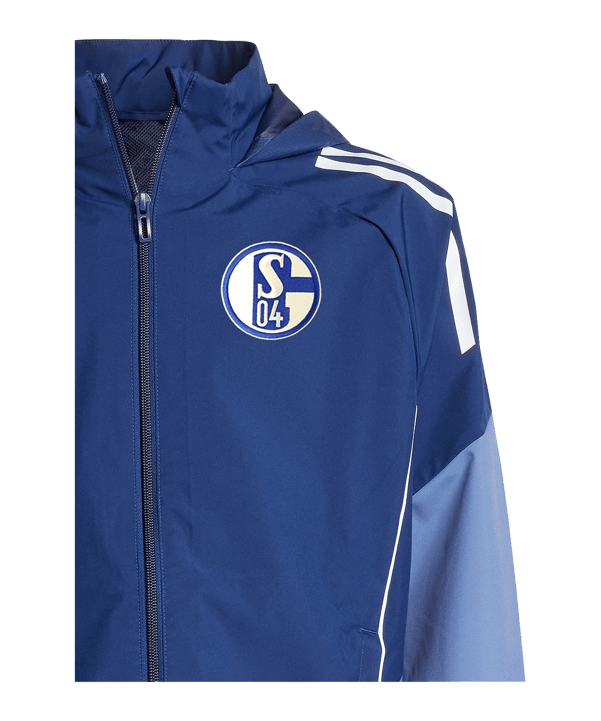 adidas FC Schalke 04 Regenjacke Kids Blau - blau